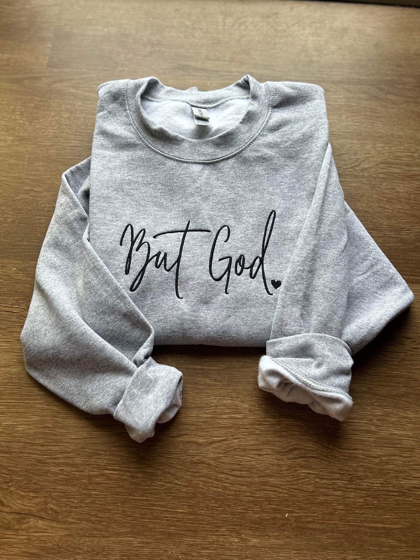 But God - Adult & Mini Embroidered Crewneck